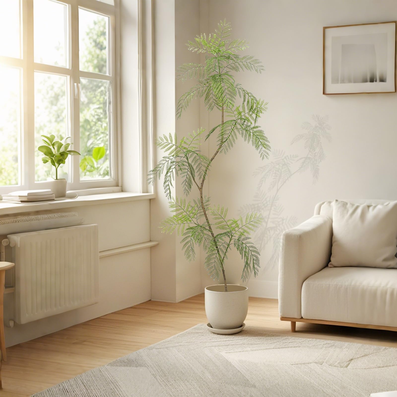 Albero di Jacaranda artificiale Garvee da 5,5 piedi, rami regolabili, materiale PU resistente, decorazione per casa e ufficio, verde