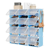 Organizzatore Portascarpe Garvee 8 Ripiani per 48 Paia Mensole in Plastica Robuste Montaggio Facile per Ingresso Camera da Letto Atrio Nero - Blue