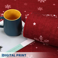 Tappeto natalizio Garvee, rosso, con alce, albero di Natale e fiocco di neve, per corridoio, soggiorno, cucina, bagno, 80x150 cm