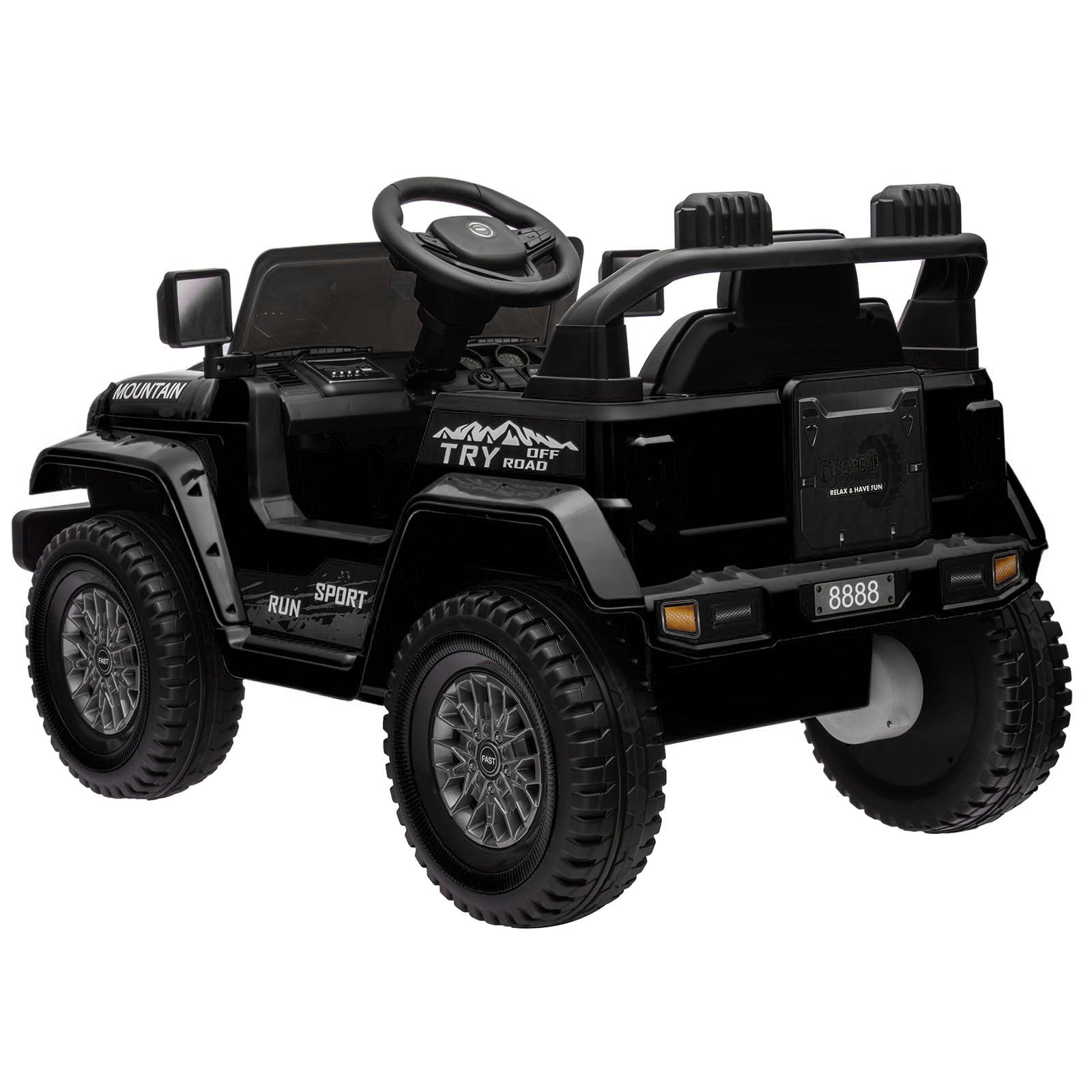 Auto elettrica Garvee 12V per bambini con telecomando 2.4G, Bluetooth, musica, clacson, fari - Regalo per Natale o compleanno