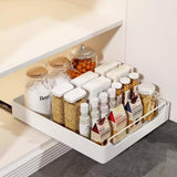 Organizzatore per armadio estensibile Garvee con nano-foglio, silenzioso, resistente, adesivo in nylon per cucina e bagno, misura grande 13,77" - Come mostrato