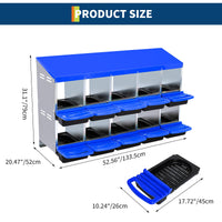 Nido per polli in metallo a 2 livelli Garvee - Con 10 scomparti, tetto impermeabile, base antiscivolo, design scorrevole