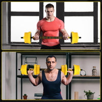 Manubrio Regolabile Garvee 33 libbre Nero con Rivestimento PE e Doppio Blocco - Perfetto per Allenamento Casa Festa del Papà