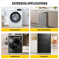 Vassoio raccogligocce per lavatrice Garvee 24 x 24 pollici - Acciaio inossidabile 304, foro di scarico, adattatore per tubo flessibile, piedini antivibrazione, compatto e robusto