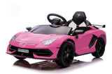 Garvee Auto Elettrica Bambini 12V Lamborghini con Licenza Ufficiale, Luci LED, Sistema Audio, Rosa, Per Bambini 3-8 Anni - Rosa