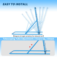 Porta da calcio Garvee Rebounder – Regolabile e robusta, ideale per l’allenamento in giardino e per la praticità del tiro.