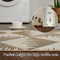 Tappeto lavabile Garvee per soggiorno 80x150cm antiscivolo in polipropilene beige per camera da letto cameretta per bambini sala da pranzo