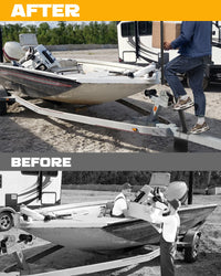 Gradini per rimorchio per barche Garvee con corrimano, 3 gradini, antiscivolo, in acciaio, regolabili, capacità di carico di 400 libbre, per timone di traino, per esterni