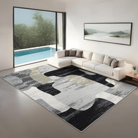 Tappeto moderno astratto Garvee 200x290 cm a pelo corto, morbido, lavabile in lavatrice, antiscivolo, per soggiorno e ufficio, multicolore