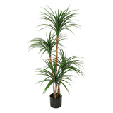 Garvee Albero Artificiale Dracaena 120 cm Regolabile Foglie Lussureggianti Base Pesante Decorazione Interni Ufficio Asilo Verde