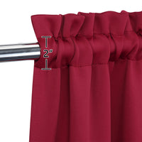 Tende oscuranti natalizie Garvee, corte 24 pollici, oscuranti, rosso vino, per finestre piccole, bagno, cucina, camera da letto