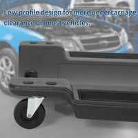 Carrello cingolato per officina in plastica Garvee da 40" con capacità di carico di 350 libbre, ergonomico, HDPE, poggiatesta imbottito, 6 ruote girevoli, profilo basso, riparazione auto, nero