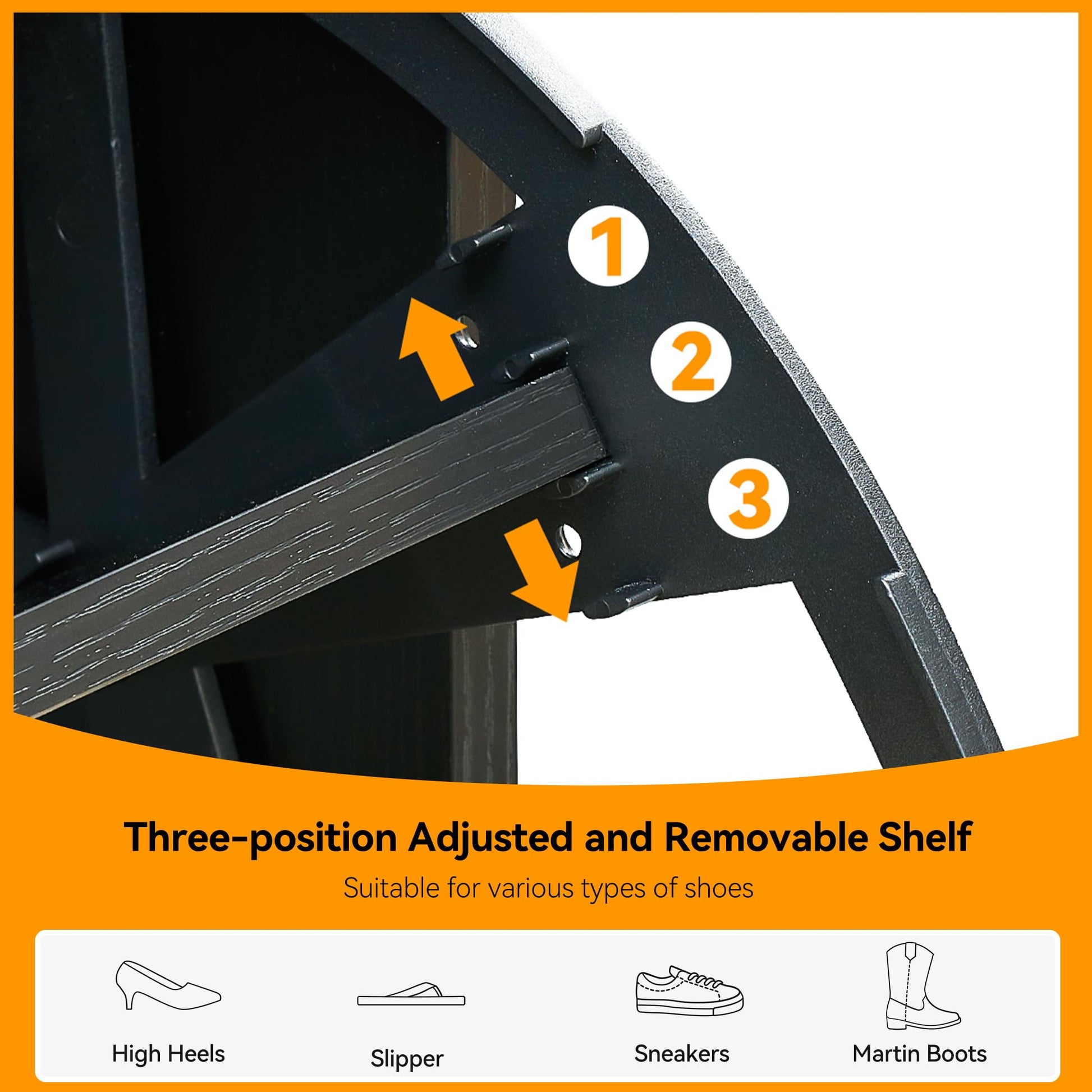 Scarpiera Garvee con 2 ante a ribalta e 1 cassetto, regolabile, in legno e rattan, per corridoio e ingresso, 24x40,3 pollici, colore naturale