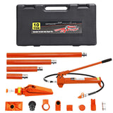 Garvee Kit Porta Power 10 Ton - Idraulico Potente, Acciaio, Set Completo, Custodia Protettiva - Officina Auto, Riparazioni Telaio - Orange