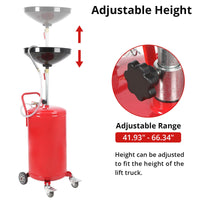 Garvee, vaschetta di raccolta dell'olio da 20 galloni con regolazione dell'altezza, pneumatica, robusta, con ruota per ufficio e garage