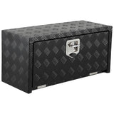 Cassetta Attrezzi Garvee 76 cm Sotto Cassone Alluminio Impermeabile con Serratura - Ideale per Pickup e Camper Salvaspazio Argento - Nero