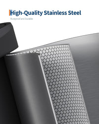 Pattumiera Garvee in acciaio inox da 16 galloni con coperchio a chiusura ammortizzata, maniglia ergonomica, argento, per cucina e ufficio, compatta