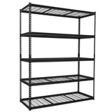 Scaffalatura metallica Garvee, resistente, 5 ripiani regolabili, robusta, 122x46x183 cm, officina/garage - 152,4*61*195,8 centimetri