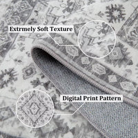 Garvee Vintage Läufer Teppich Orientalisches Design Kurzflor Pflegeleicht Waschbar Rutschfest Für Wohnzimmer Schlafzimmer Flur Küche