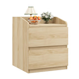 Garvee Comodino Moderno Senza Maniglie, Legno Chiaro, Ampio Spazio, Facile Montaggio, Camera da Letto, 60L x 40P x 58A