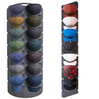 Garvee Set 2 Porta Cappelli Baseball Pieghevoli in Feltro, Organizer da Muro, Salvaspazio, Ideale per Armadi e Porte, Grigio