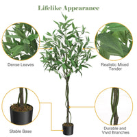 Albero di eucalipto Garvee da 5 piedi - Materiale in seta, pianta artificiale che non richiede manutenzione per casa e ufficio con aspetto realistico