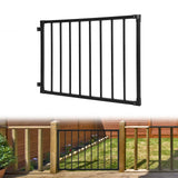 Garvee Cancello Per Terrazza 81 cm H Regolabile In Acciaio Nero Antiruggine Per Giardini E Verande 122 cm X 83 cm