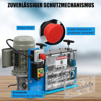 Macchina spelafili elettrica GARVEE, macchina spelafili GARVEE da 370 W, utensile spelafili da 1,5-38 mm e 75 piedi/min con 11 fori e 10 lame, macchina spelafili per la lavorazione di cablaggi