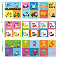 Set di libri didattici in tessuto per bambini Garvee, 12 pezzi, cotone, lavabili, morbidi, atossici, per neonati e bambini piccoli, educazione precoce, regalo, 10,5x10,5 cm