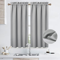 Tende oscuranti corte Garvee, 2 pannelli, in poliestere che blocca la luce, per cucina e camera da letto, 26x45 pollici