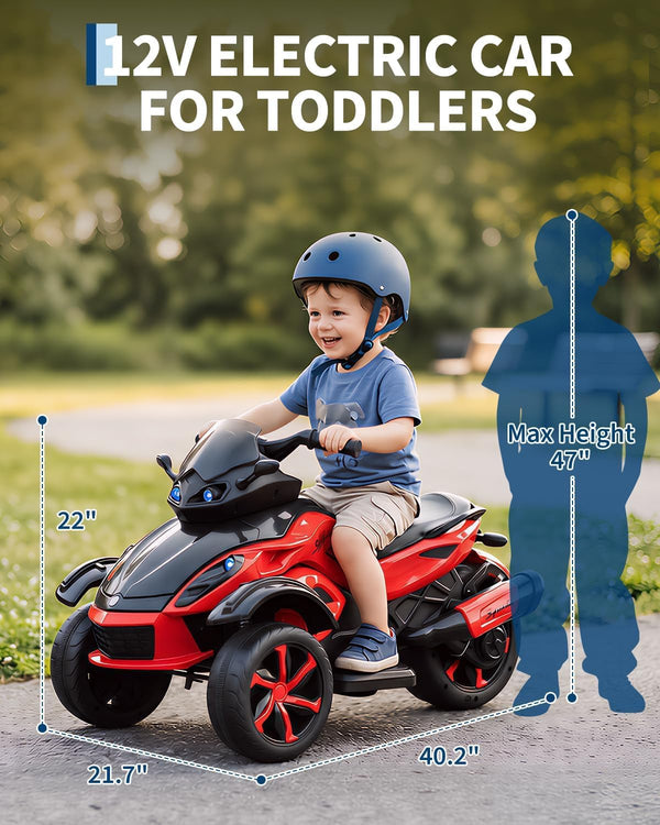 Veicolo elettrico GARVEE 12V a 3 ruote per bambini