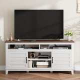Garvee Mobile TV 63 Pollici Centro Intrattenimento Stile Fattoria MDF Robusto Salvaspazio Bianco