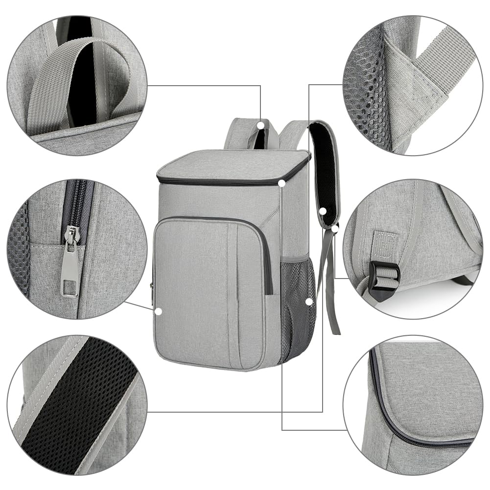 Garvee Zaino Termico 33L 36 Lattine, Leggero 570g, Oxford Impermeabile, Ideale Picnic e Campeggio, Isolante 8h, Tasche Multiple