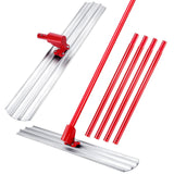 Kit Frattazzo Magnesio Garvee 46"x8" per Lisciatura Calcestruzzo - Angolo Regolabile, 4 Pali Telescopici, Ideale per Vialetti e Patii