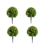 Garvee Albero Topiario Artificiale 60 cm con Picchetto, Eucalipto, Realistico Resistente ai UV, Materiale PE, Interni ed Esterni, Set da 4 - Eucalipto