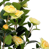 Albero di camelia artificiale Garvee da 3 piedi con fiori realistici per uso interno ed esterno, bassa manutenzione, durevole, verde