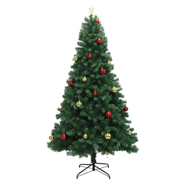 Albero di Natale Garvee 210 cm con telecomando effetto neve - Albero di Natale da ufficio con 340 rami senza luci LED