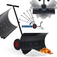 Pala da neve Garvee 74×42cm pieghevole – Pala da neve grande con manico singolo per una pulizia efficiente, pieghevole ed ergonomica