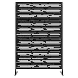 Garvee Recinzione da Giardino in Metallo Decorativa Altezza 183 cm Nero per Patio e Prato, Design Scroll Antiruggine, Acciaio Verniciato, Facile Montaggio Snap