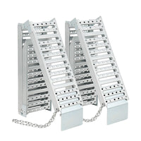 Rampe di carico pieghevoli Garvee in acciaio inox da 72" x 9" in tre pezzi per motociclette e tosaerba, mobili e sicure, 72" x 9", argento