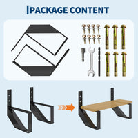 Set di gradini per scale in acciaio Garvee, longheroni per scale in metallo con gambe di rinforzo per uso interno ed esterno, 2 pezzi, verniciati a polvere, capacità di carico di 3000 libbre