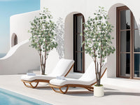 Albero di eucalipto artificiale Garvee da 6 piedi con 50 luci a LED, rami in filo metallico, vaso di plastica per interni ed eventi, bianco