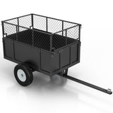 Garvee Carrello Utility Pesante 340 kg - Telaio Acciaio, Pneumatici Tutto Terreno, Lati Rimovibili, Gancio Rinforzato per ATV e Giardino