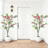 Garvee Pianta Artificiale 4 Ft con Foglie e Fiori Realistici, Tessuto di Seta, Senza Manutenzione, per Soggiorno e Ufficio, Verde
