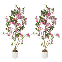 Garvee Set di 2 alberi artificiali da interno, realistici, senza manutenzione, materiale di alta qualità, per casa e ufficio, verde