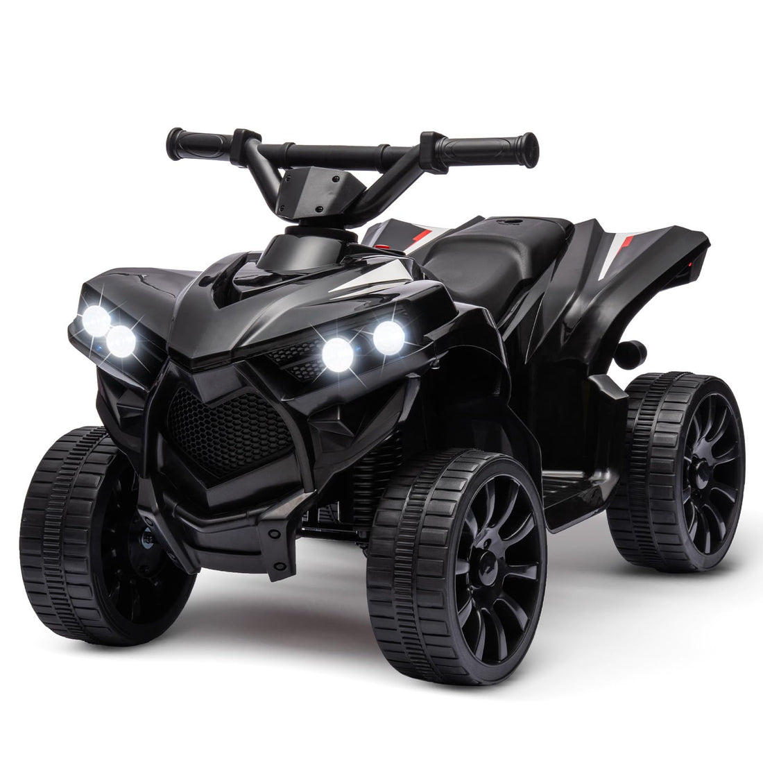 Garvee Electric Quad Kids 6V ATV Nero – Con illuminazione a LED, musica e design robusto per bambini e bambine dai 3 anni in su in giardino o al parco.