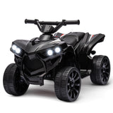 Garvee Electric Quad Kids 6V ATV Nero – Con illuminazione a LED, musica e design robusto per bambini e bambine dai 3 anni in su in giardino o al parco. - Nero