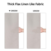 Garvee Flax Linen Like Duschvorhang 240GSM Schwergewicht Wasserdicht Rustikale Metallösen 100x180cm Bad Hotelstil