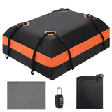 Borsa portatutto Garvee da tetto per auto, 15 piedi cubi, impermeabile, con 8 cinghie rinforzate, per tutte le auto, ideale per i viaggi, L44 x P34 x A17 pollici, nera - nero