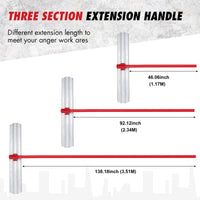 Kit Frattazzo Magnesio Garvee 46"x8" per Lisciatura Calcestruzzo - Angolo Regolabile, 4 Pali Telescopici, Ideale per Vialetti e Patii | Perfetto Regalo Festa del Papà